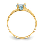 10k December Birthstone Claddagh Ring